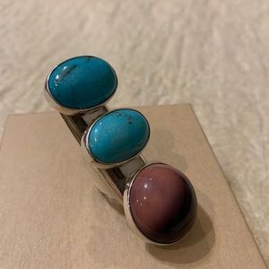 Statement turquoise and Jasper ring.